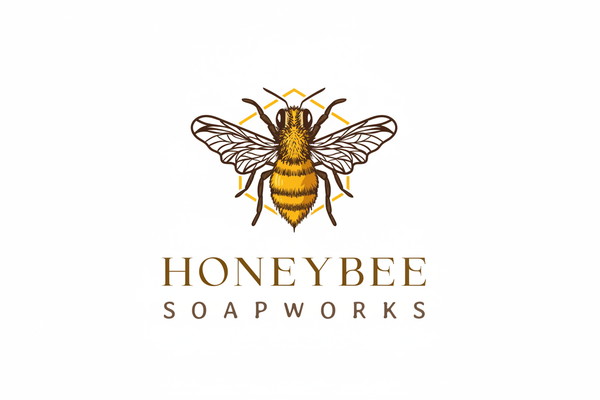 Honeybee Soapworks Logo Upright Transparent